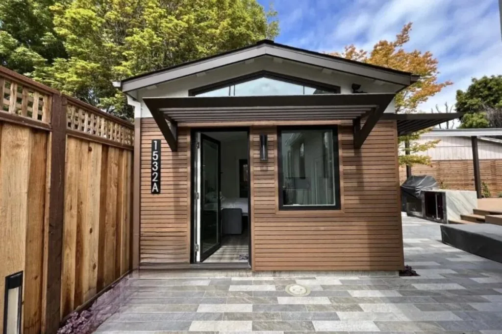 accessory dwelling units with brown paint