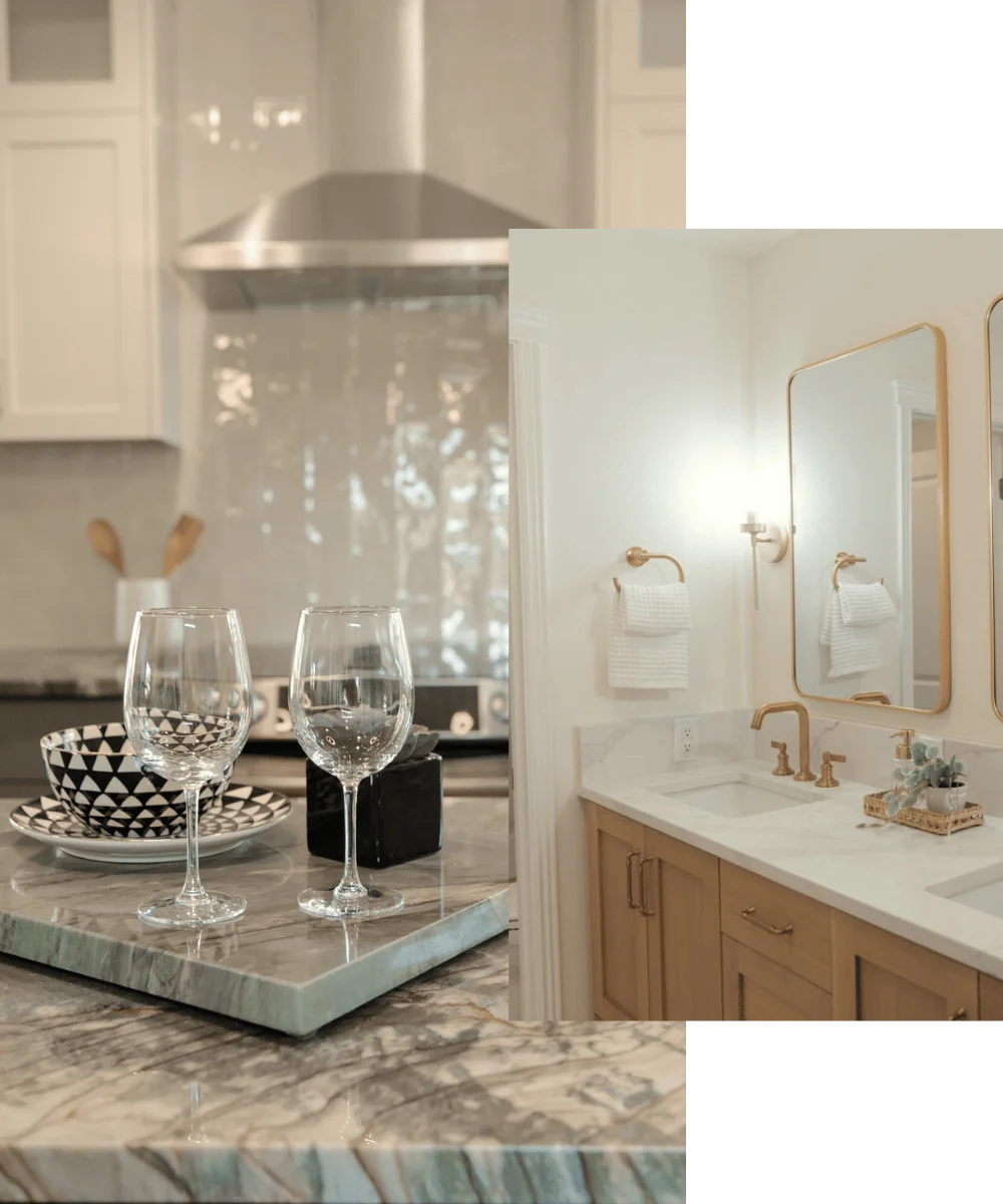 sample kitchen and bathroom remodeled by CCH